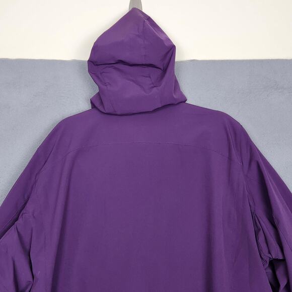 Duluth Trading Co Jacket Womens XL Purple Softshell Hooded Faux Fur Lined Zip - Picture 7 of 14